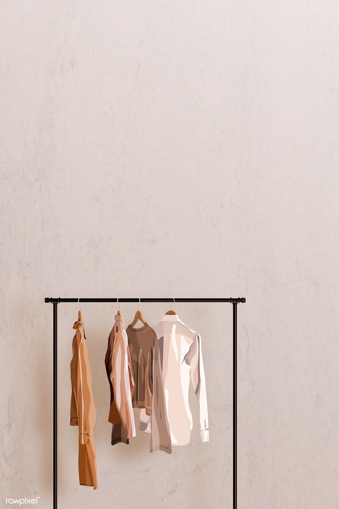 Cloth hanging on the rack vector. free image / Aew. Дизайн модного логотипа, Логотип одежды, Дизайн фона