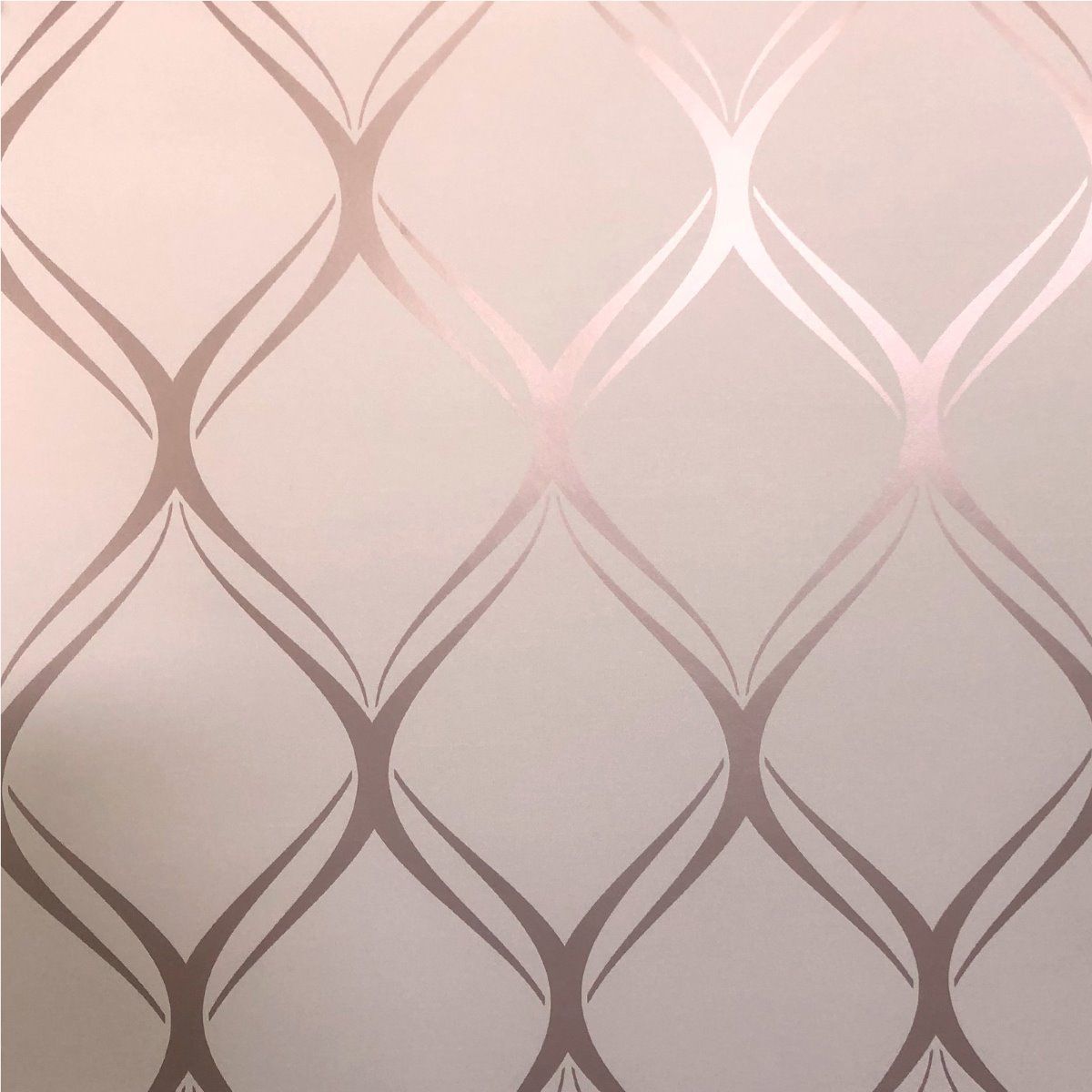 Clifton Wave Geometric Wallpaper Pink .worldofwallpaper.com · In stock
