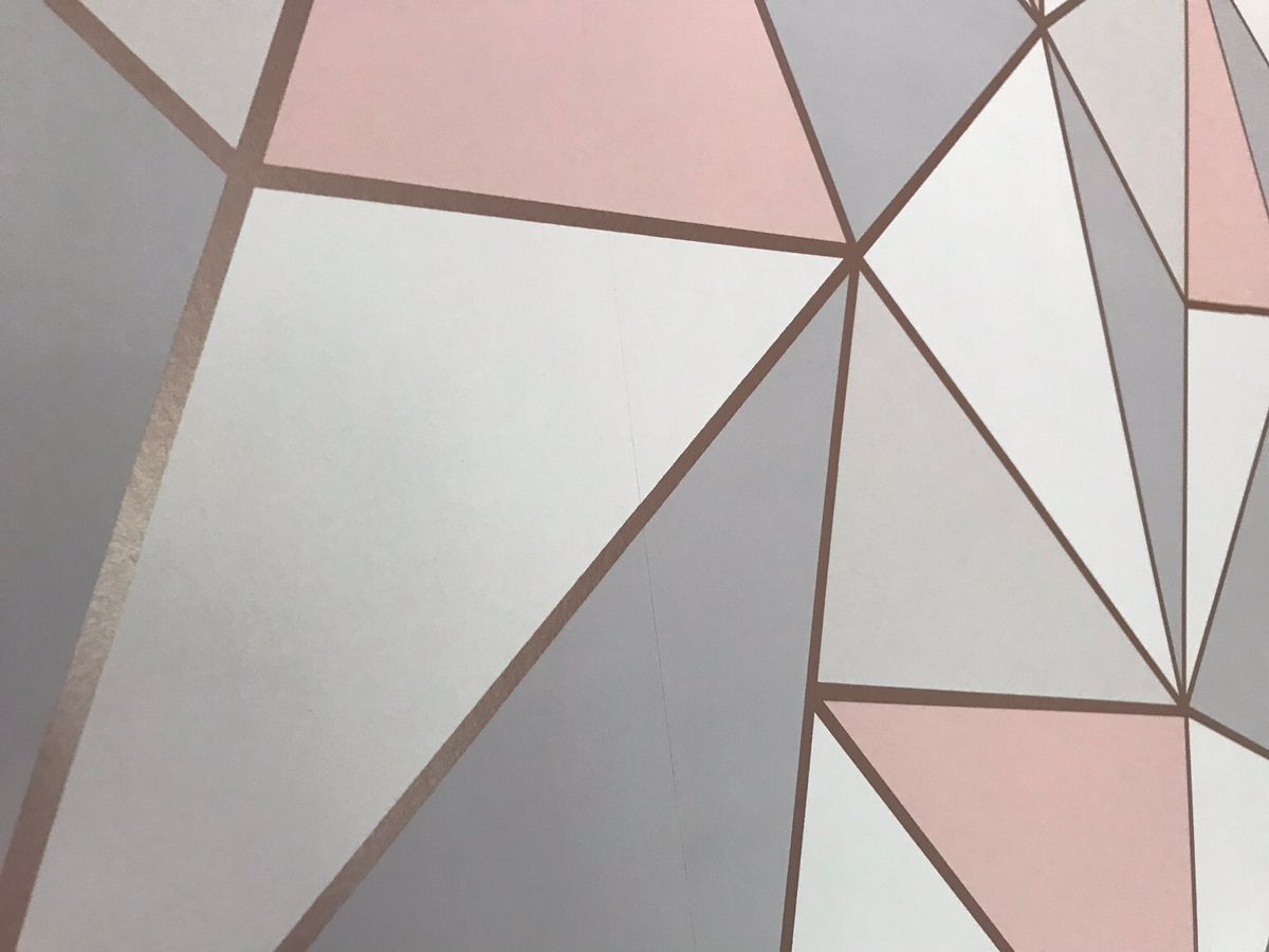 Geometric Wallpaper Pink And Grey .itl.cat