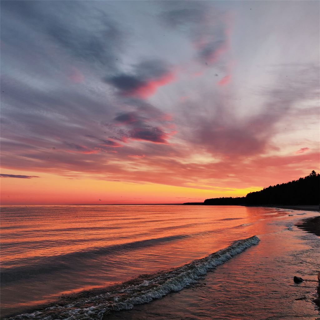 landscape beach evening 5k iPad .ilikewallpaper.net