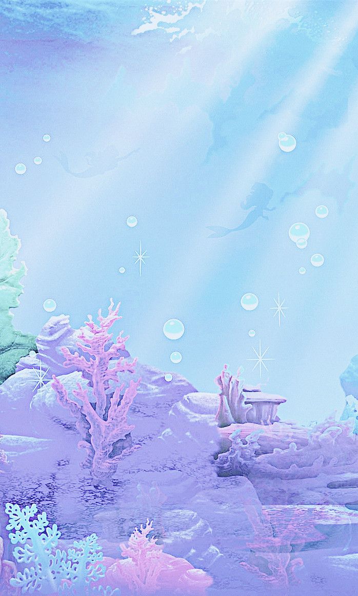 Pastel Cute Mermaid Background HD Wallpaper
