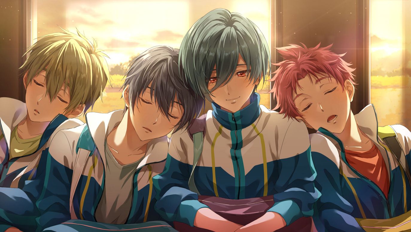 aliasing all male free! kirishima ikuya male nanase haruka shiina asahi sleeping tachibana makoto zattape. konachan.com.com Anime Wallpaper