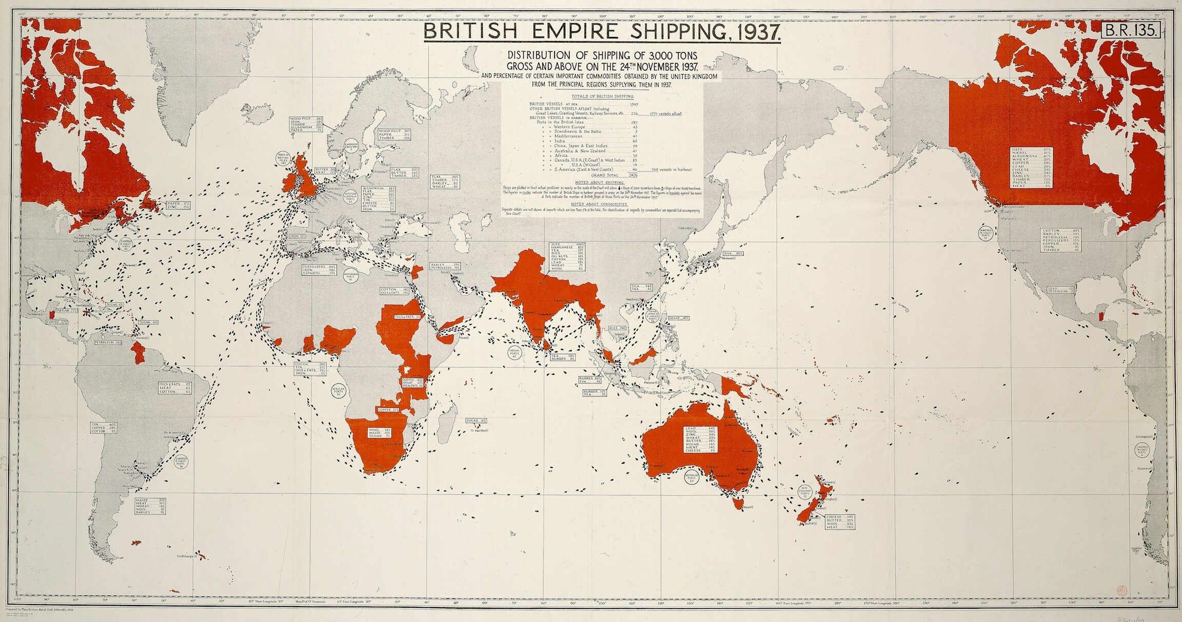 British Empire Shipping Map' Wallpaper .surfaceview.co.uk