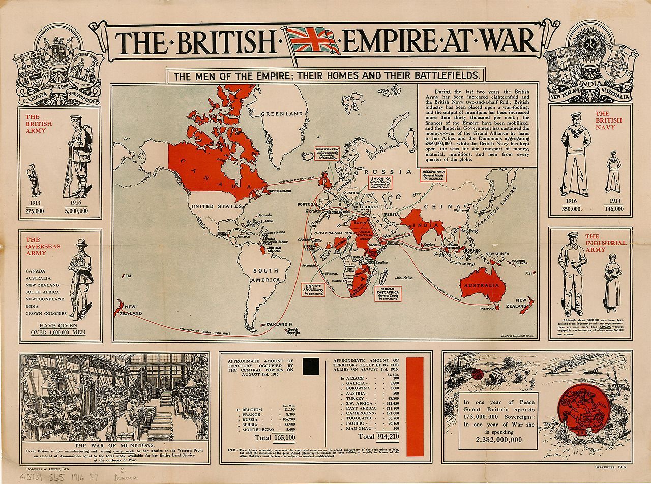 British empire at war. Map .com