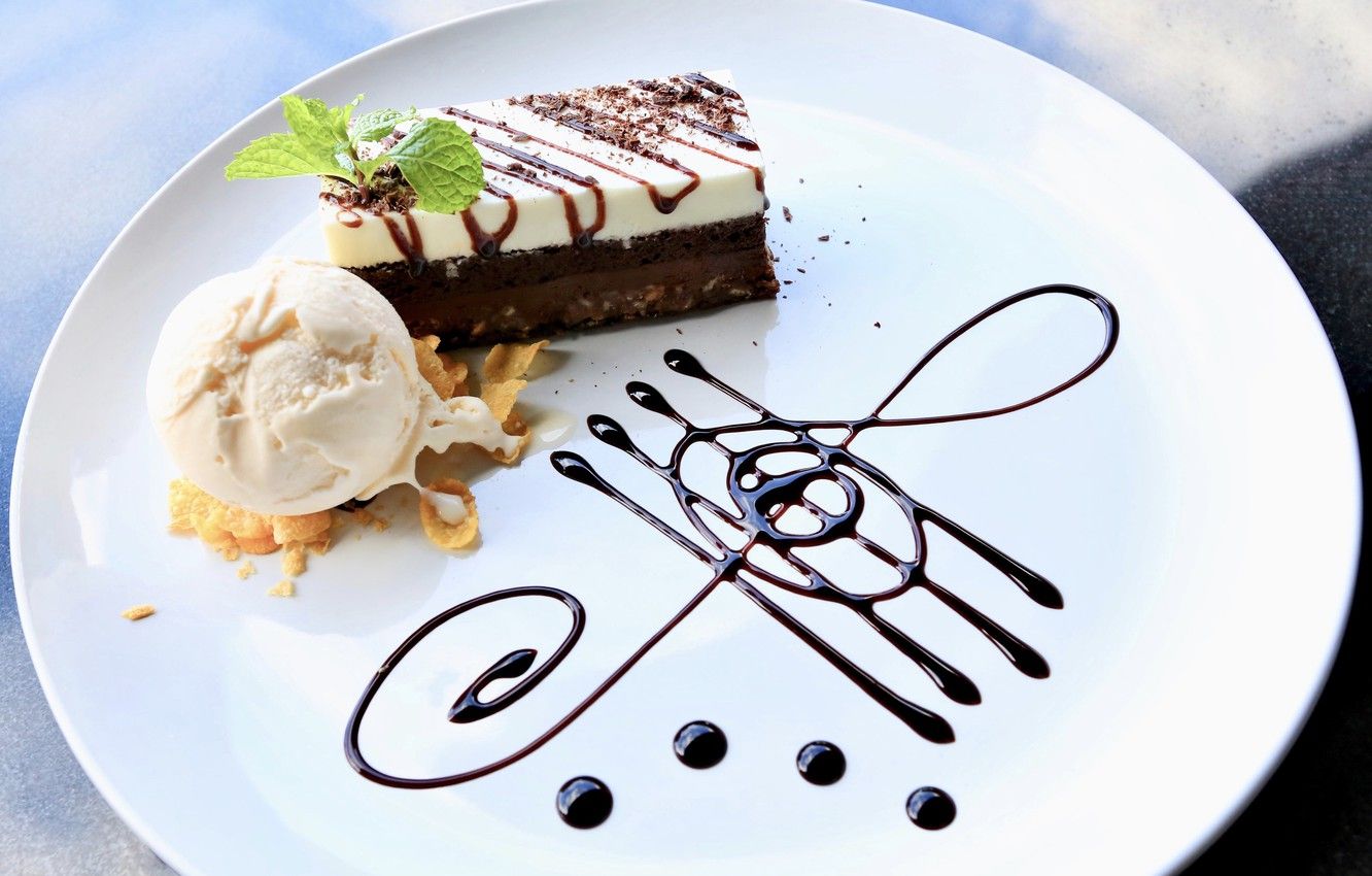 Wallpaper chocolate, ice cream, cake .goodfon.com