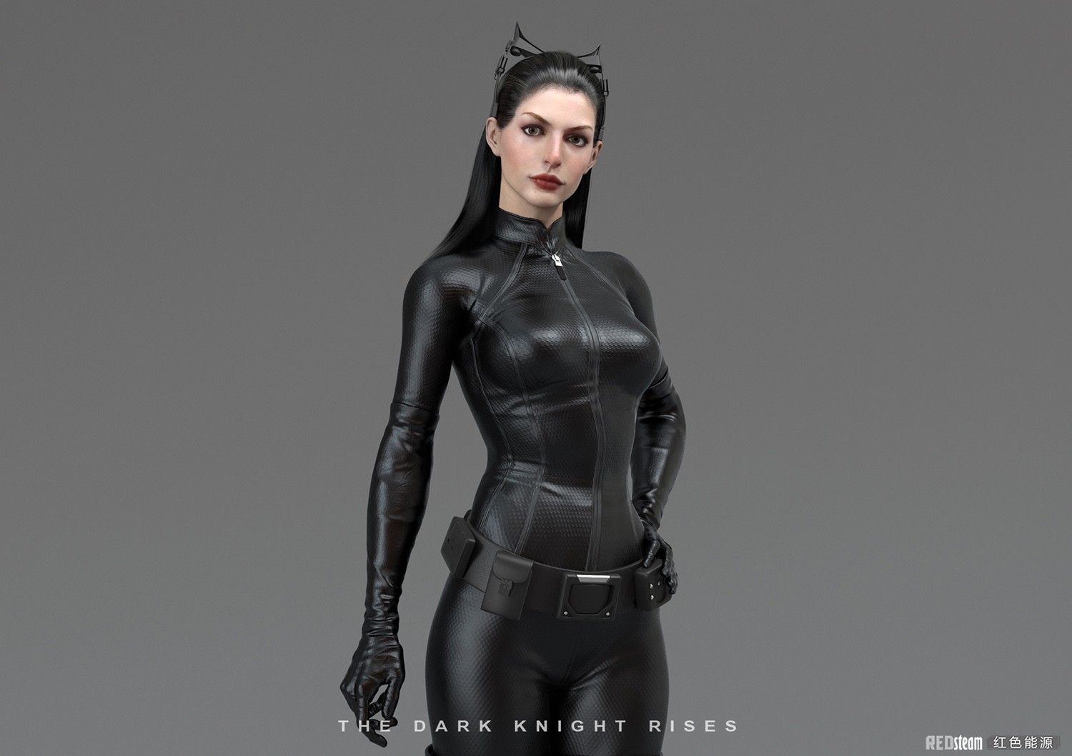 Anne Hathaway, Catwoman, 3D wallpaperf.co.ua