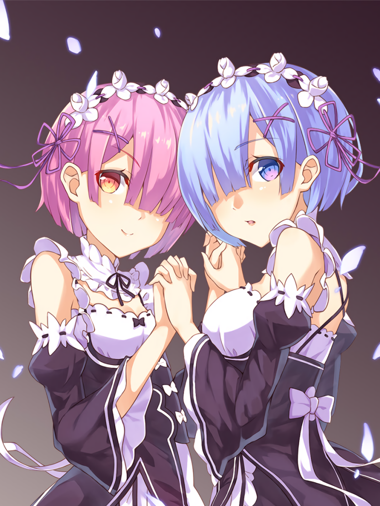 Download 768x1024 Ram, Rem, Leaves .wallpapermaiden.com