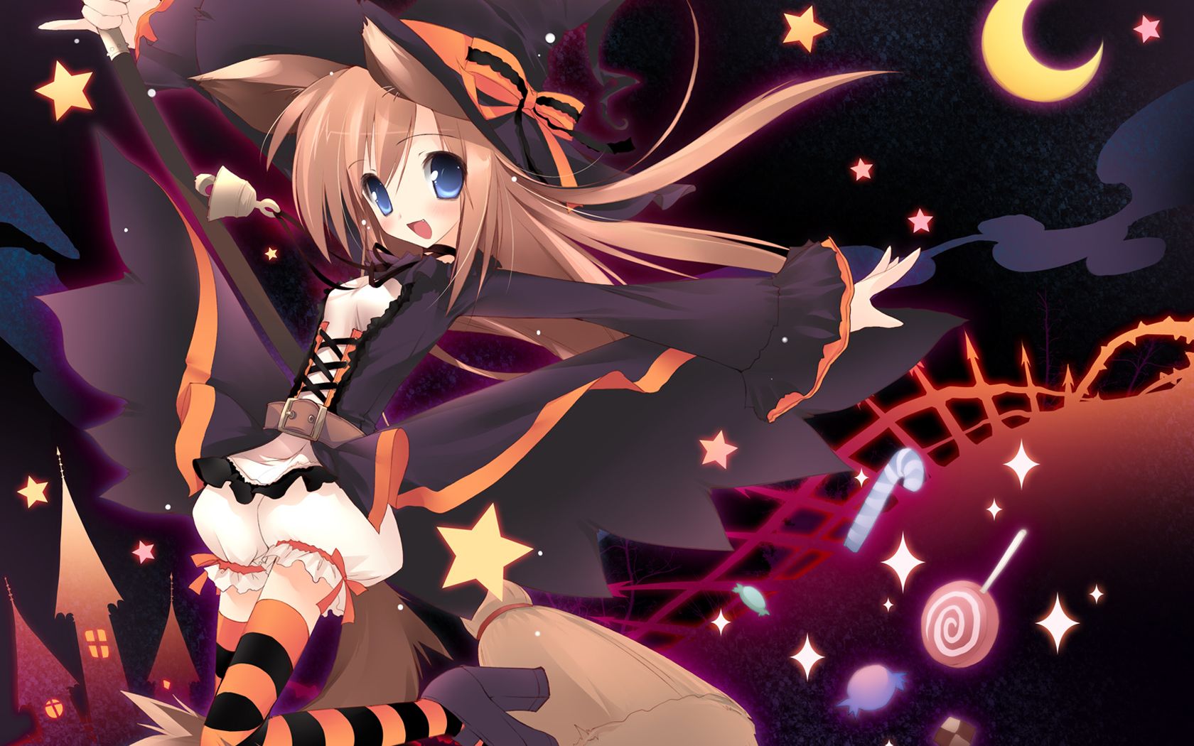 witch, Halloween, nekomimi, cat ears .sf.co.ua