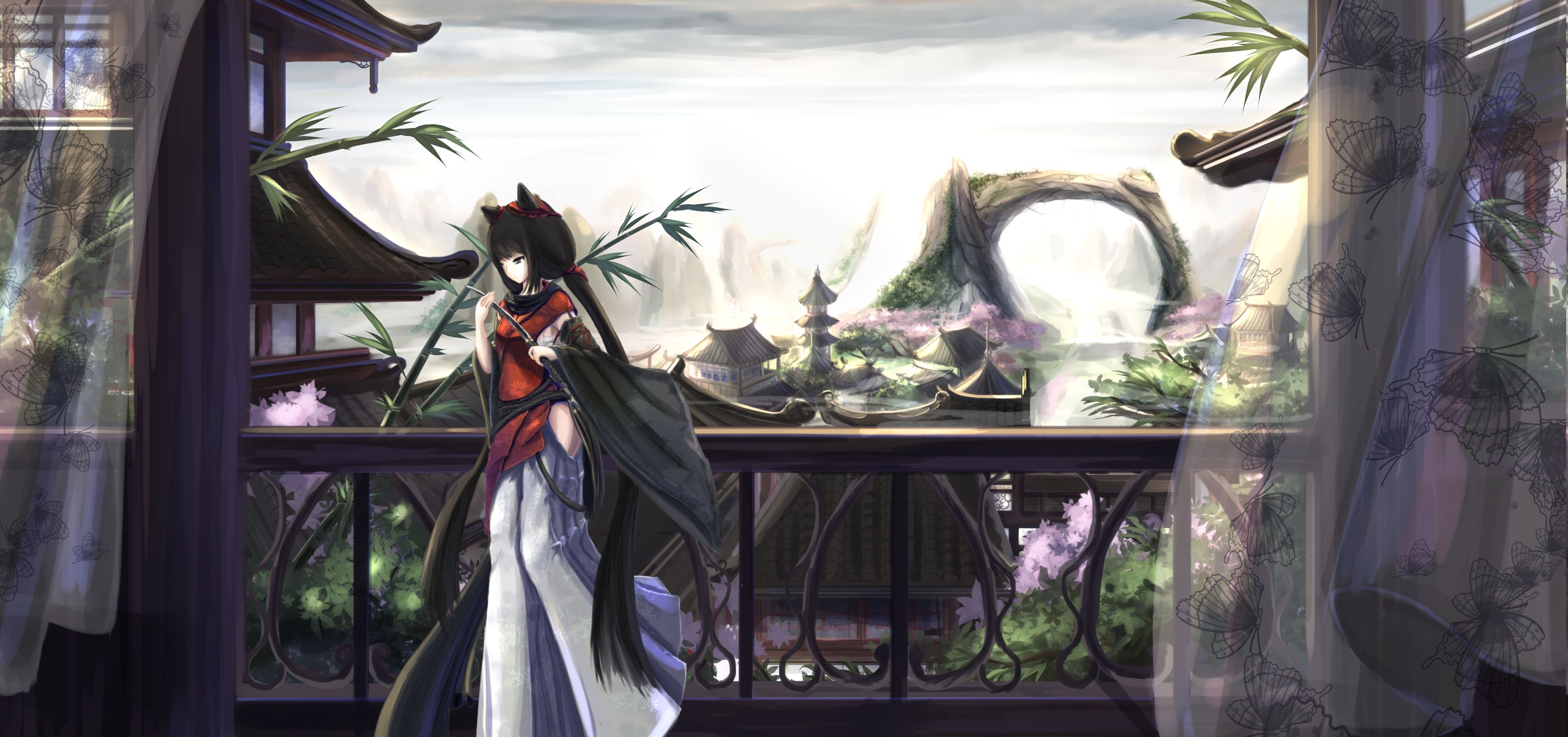 anime Girls, Animal Ears, Long Hair .wallup.net