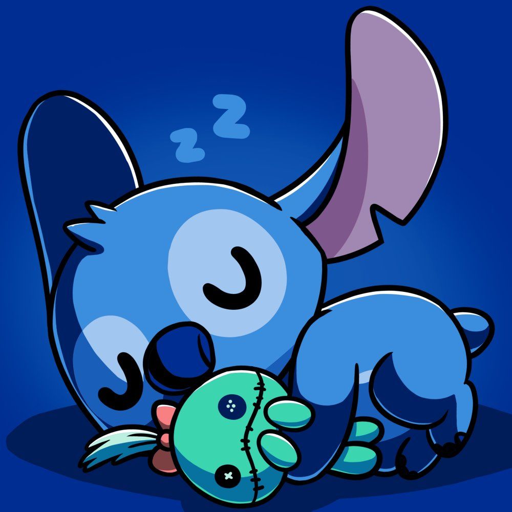 Sleepy Stitch. Official Disney Tee .br.com
