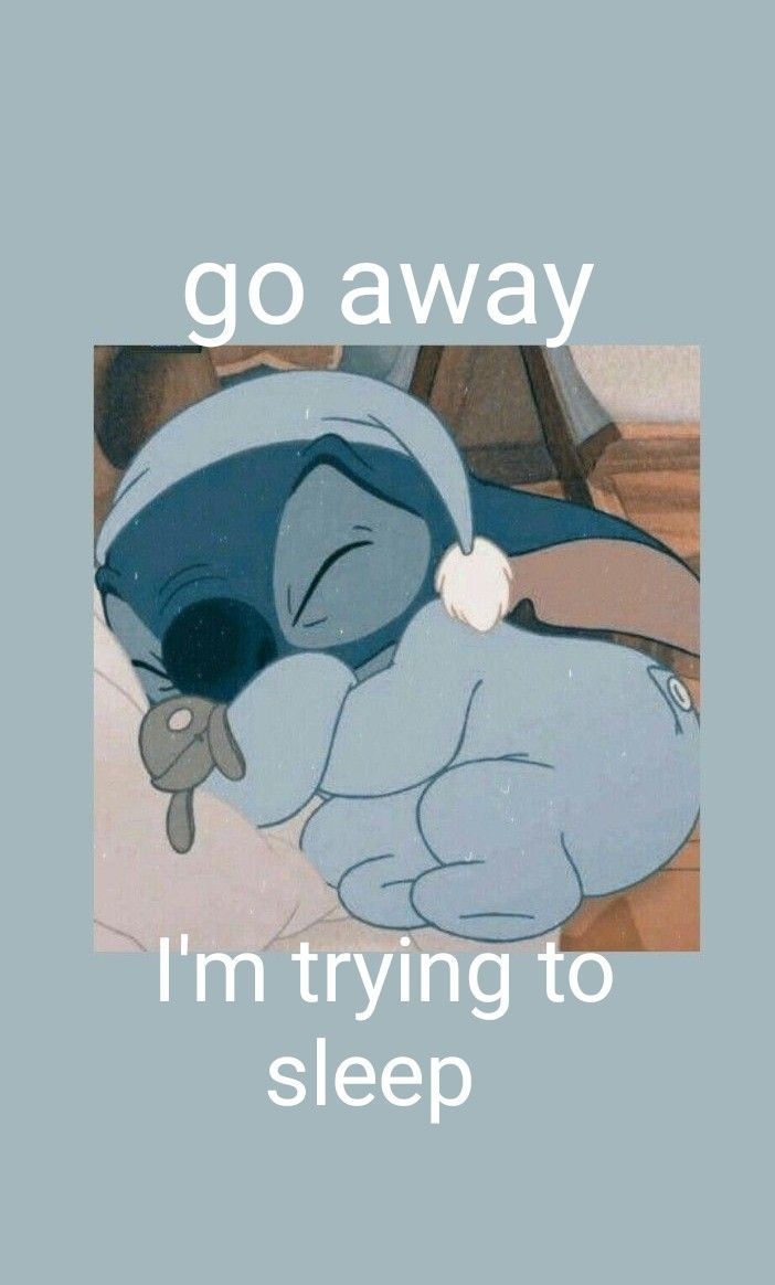 Stitch trying to sleep. Cute cartoon wallpaper, Lilo and stitch memes, Disney collage