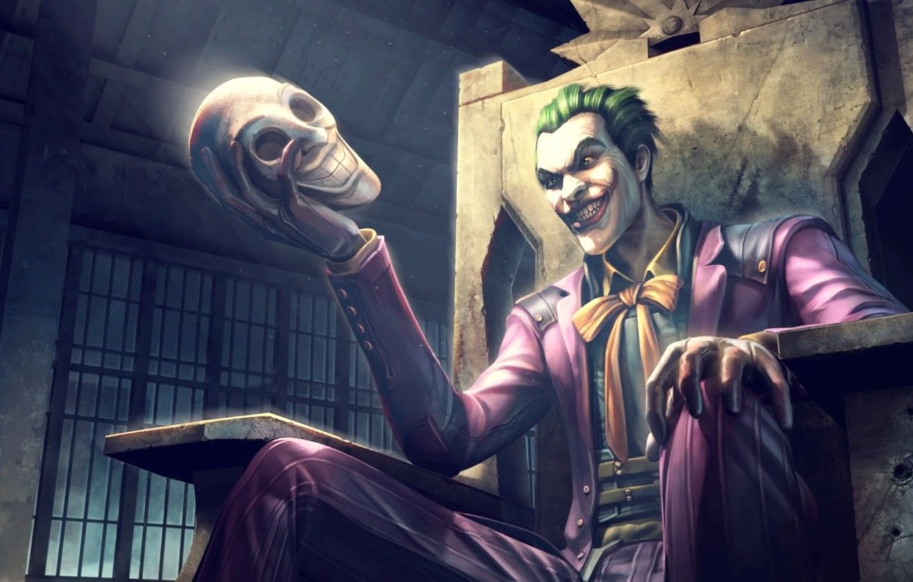 Wallpaper smile, Joker, mask, the throne, joker, DC Comics, Comics image for desktop, section фантастика