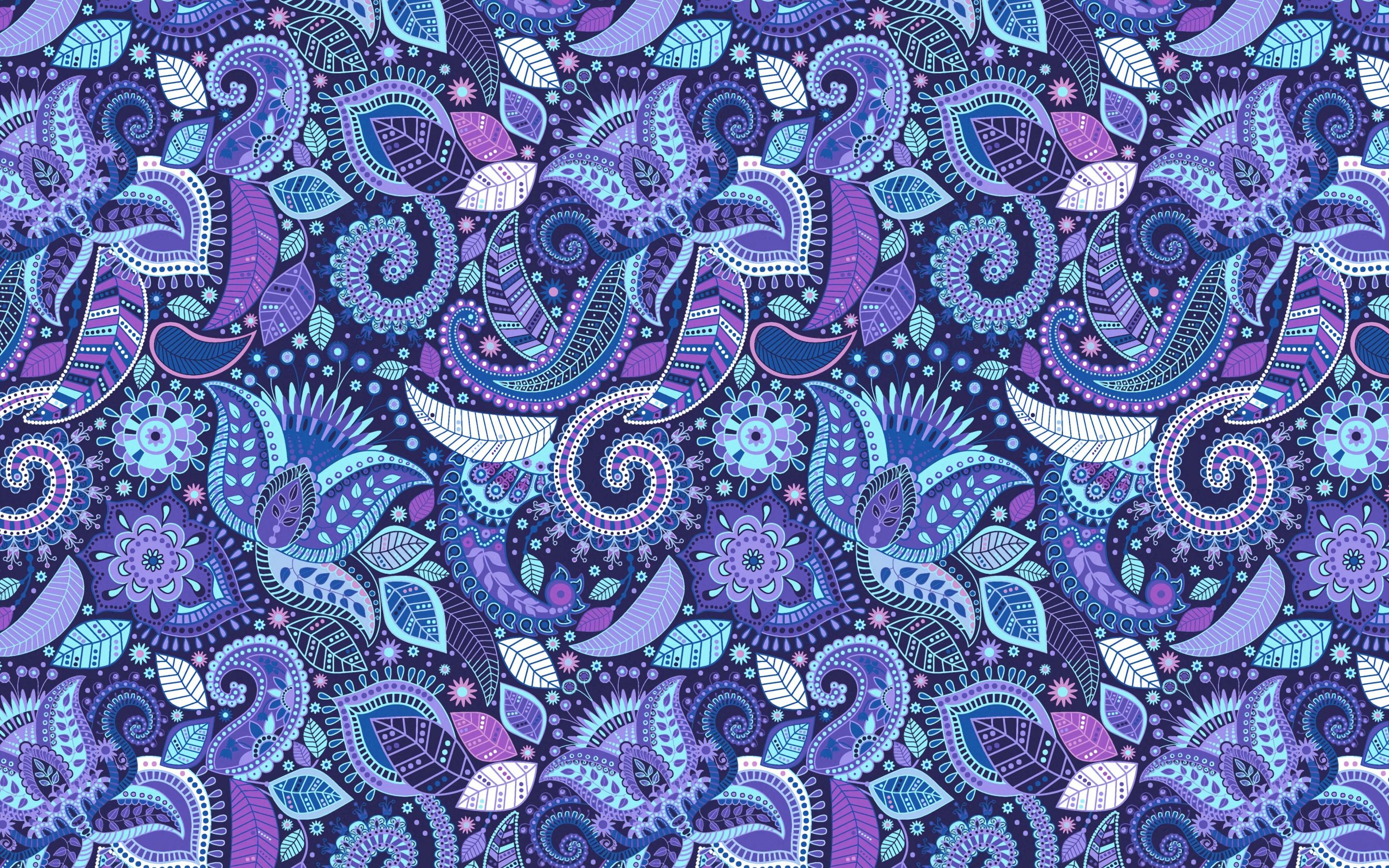 Download wallpaper paisley blue texture, paisley pattern, buta, Persian designs, creative blue background, paisley background for desktop with resolution 2880x1800. High Quality HD picture wallpaper
