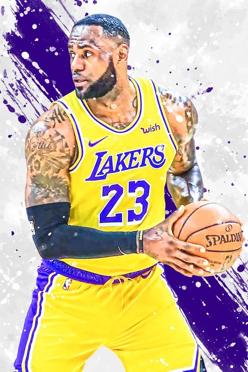 LeBron James Los Angeles Lakers Poster Print Sports Art. Etsy. Lebron james wallpaper, Lebron james poster, Lebron james lakers