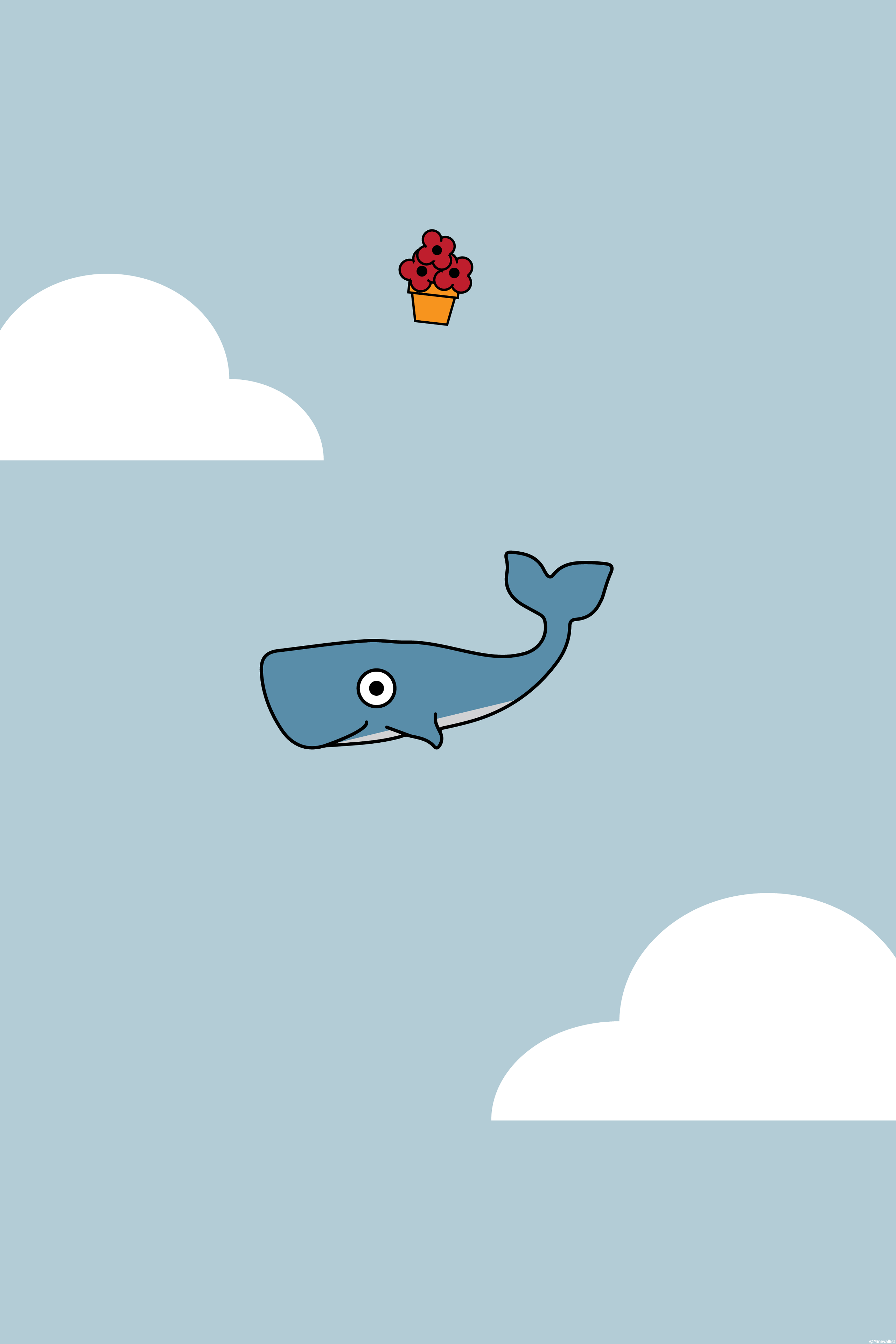 Hitchhiker's Whale Mobile Wallpaper