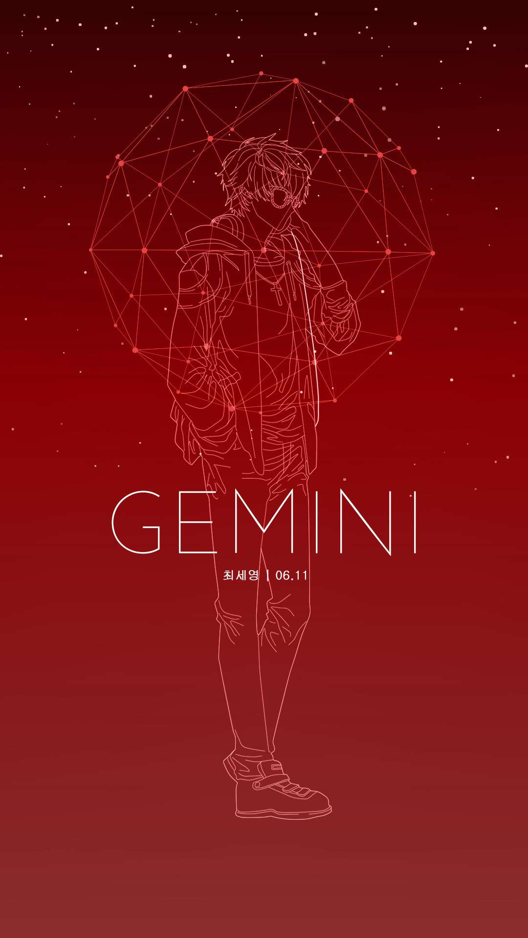gemini wallpaper aesthetic red