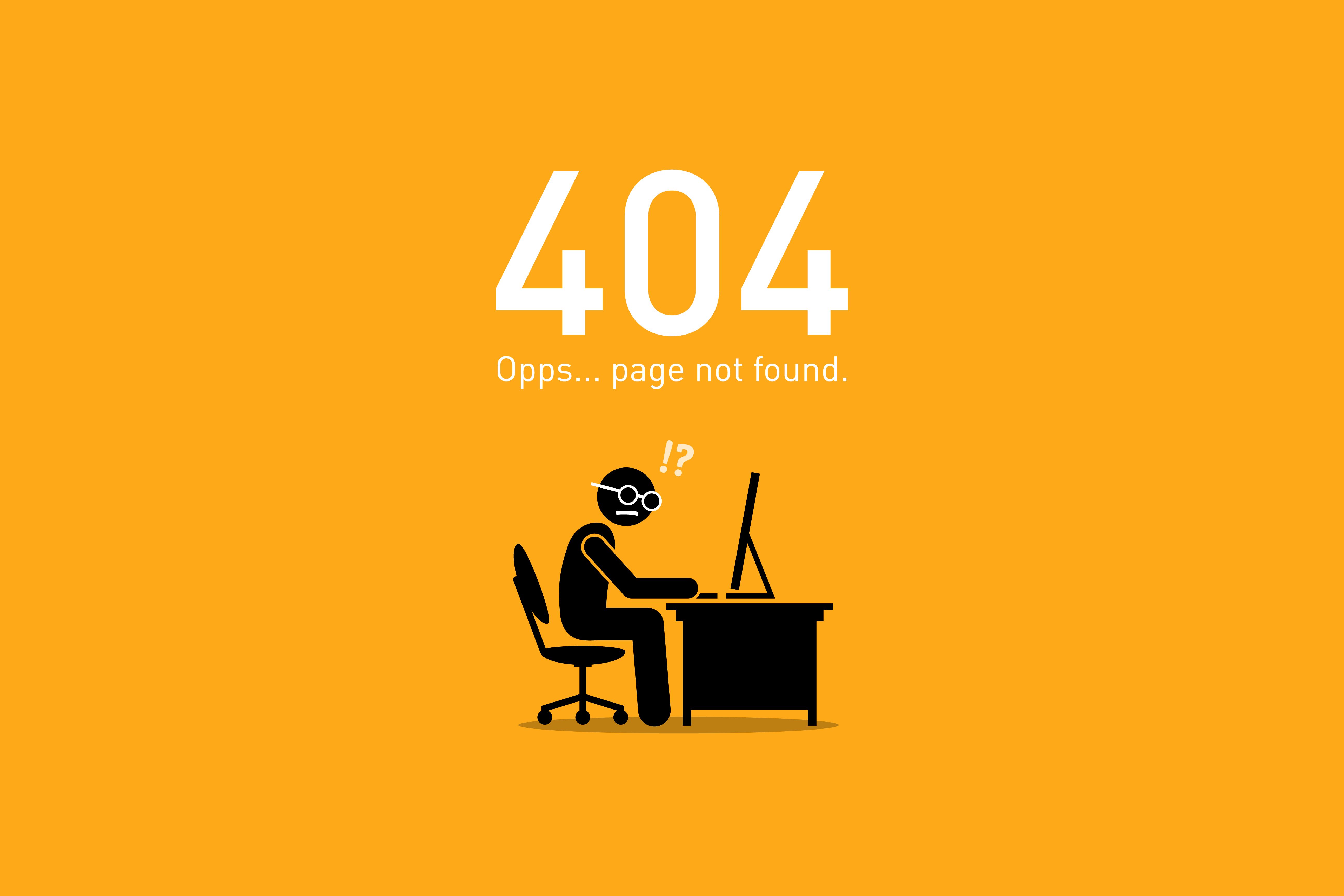 Website Error 404 Page Not Found. Free Vectors, Clipart Graphics & Vector Art
