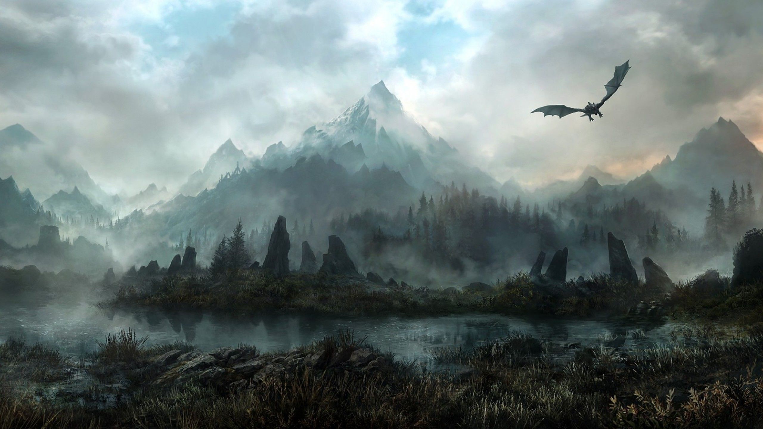 Misty Mountains Tolkien Wallpaper