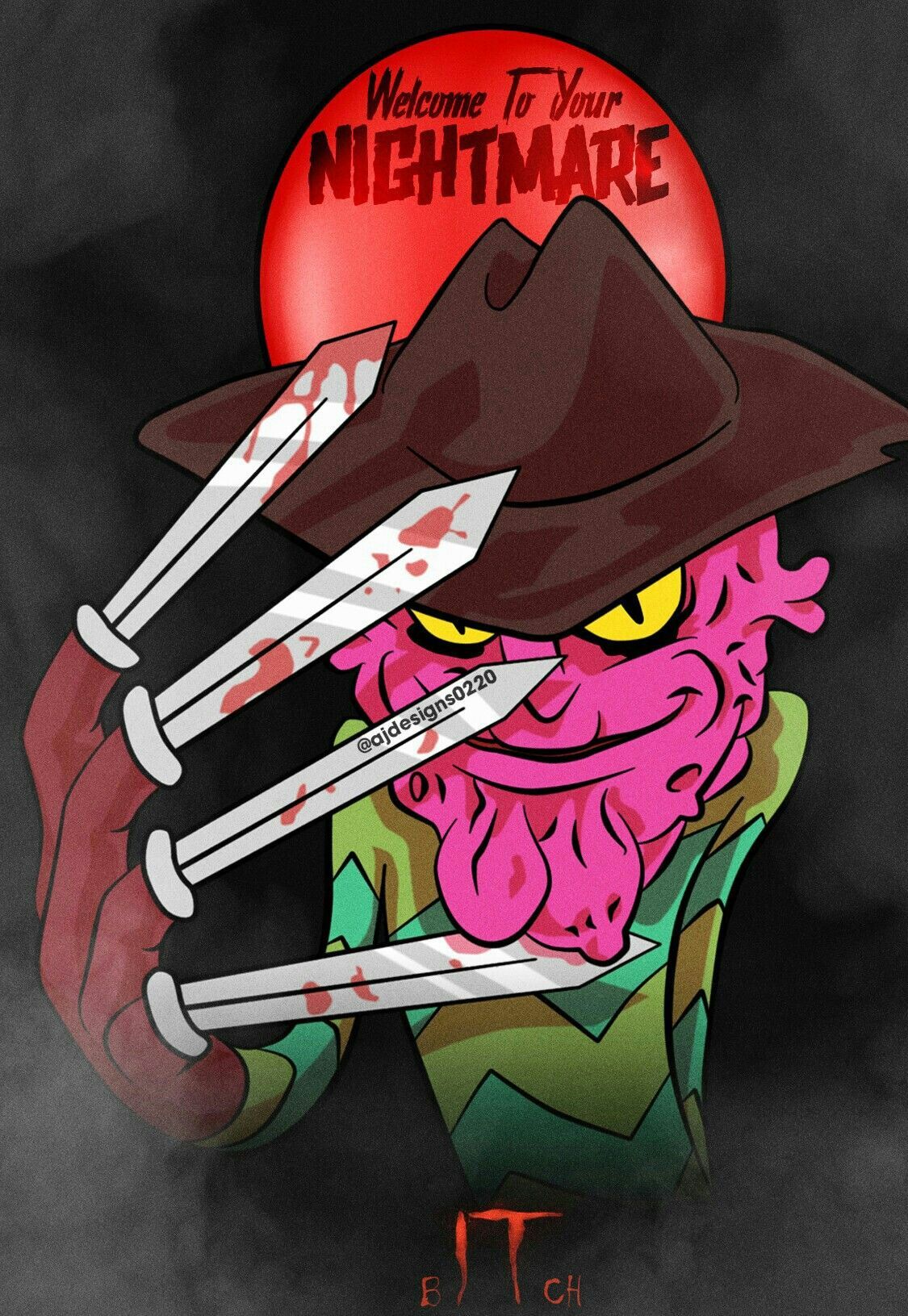 FREDDY KRUEGER. Scary terry, Rick and morty, Cool background wallpaper