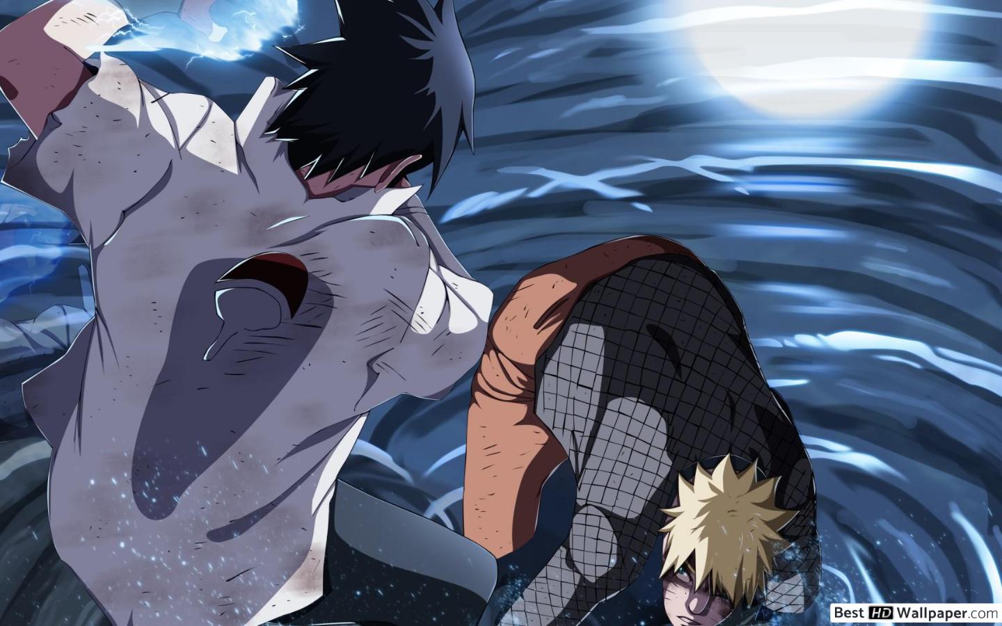 Naruto Shippuden Uzumaki, Sasuke Uchiha Fight HD wallpaper download