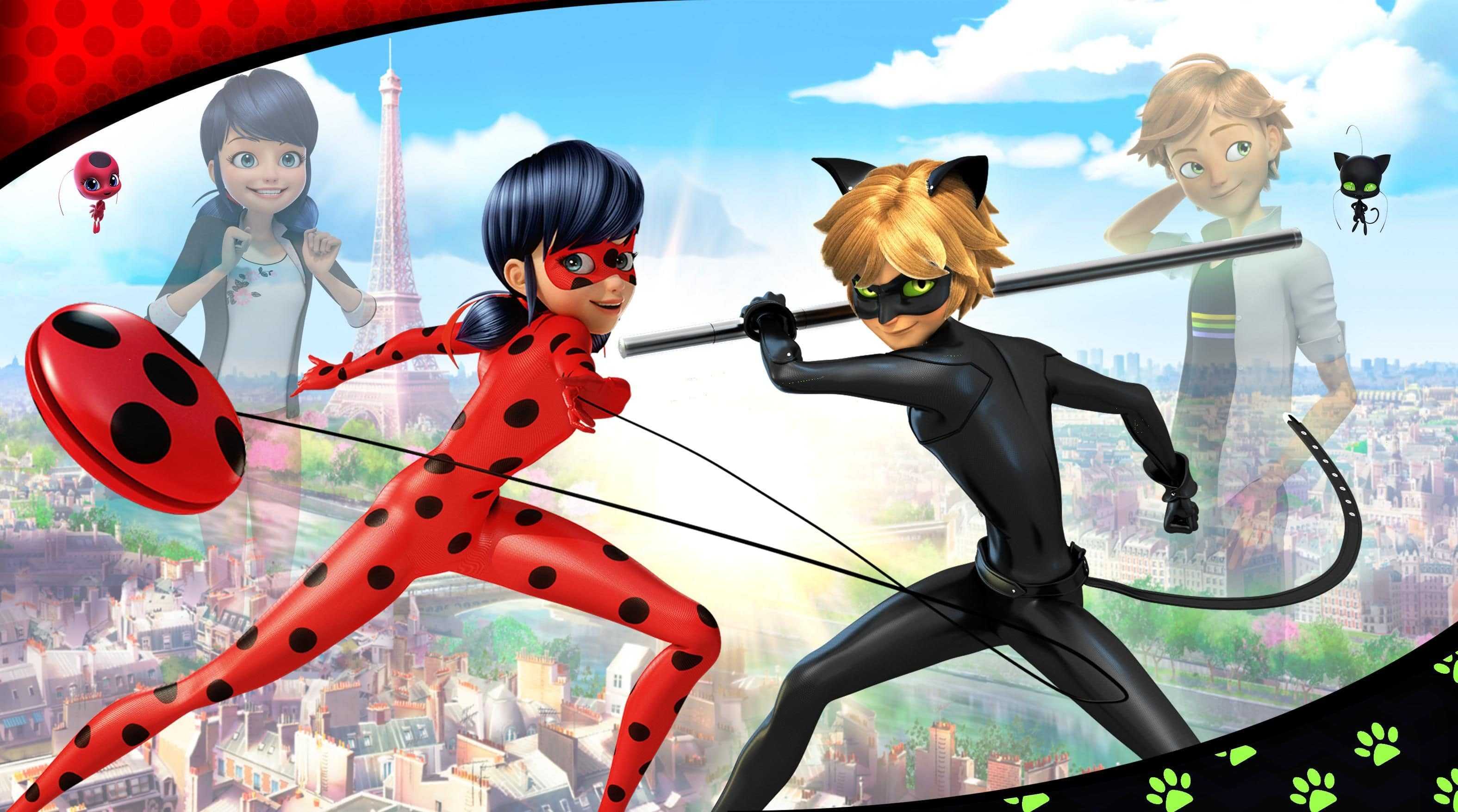 Ladybug and Adrien Wallpaper Free HD Wallpaper