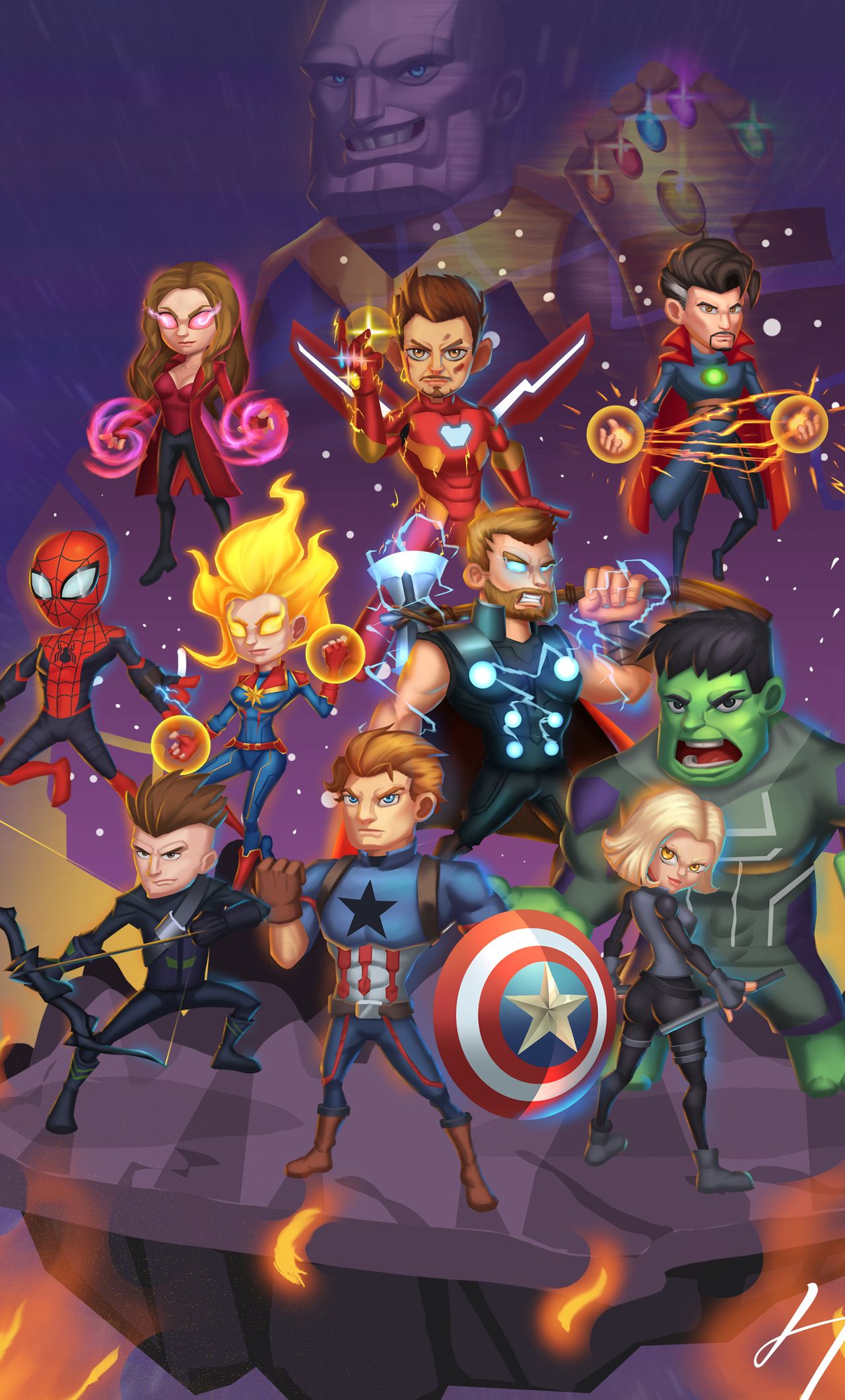 Avengers Endgame Chibi Wallpaper
