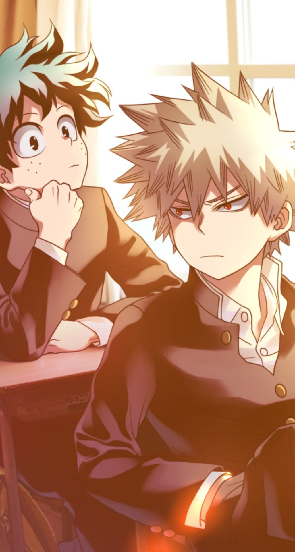 Bakugo and Izuku Wallpaper Free HD Wallpaper
