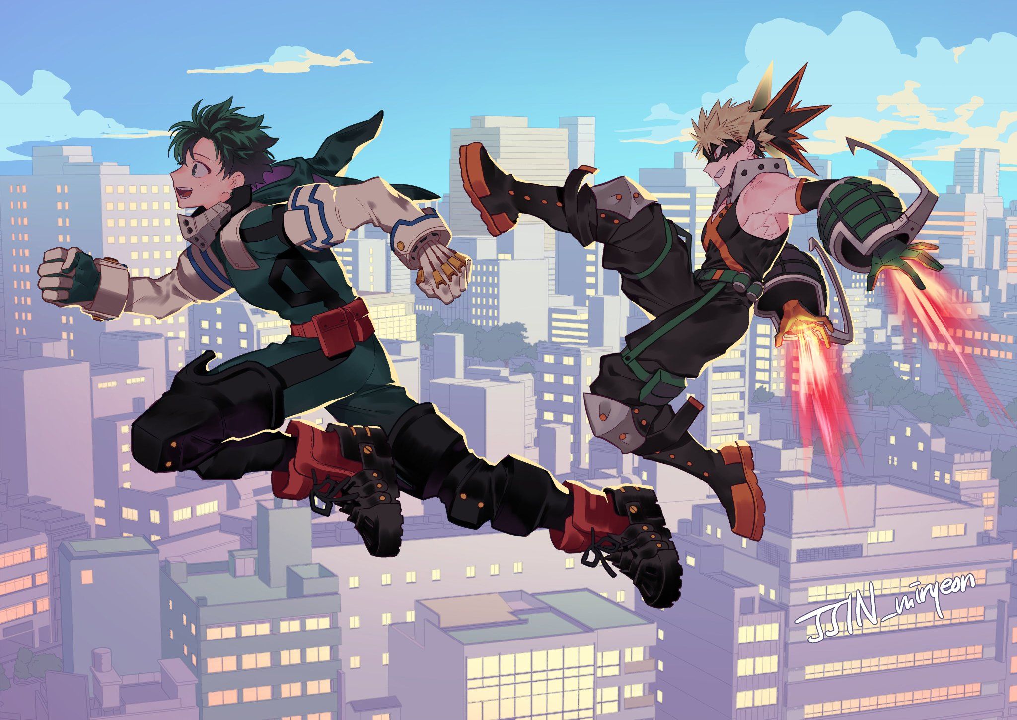 bakugo and deku no Hero Academia Wallpaper