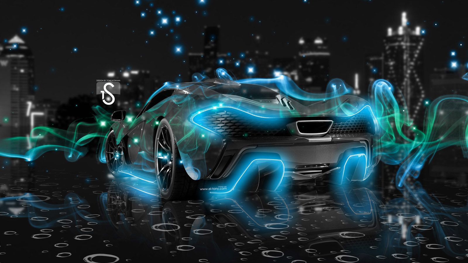 Cyberpunk Wallpaper 4K, McLaren, Supercars, Neon art