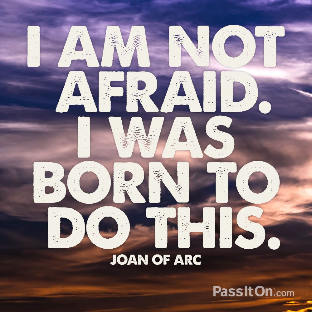 Inspirational Quotes Of Joan Of Arc