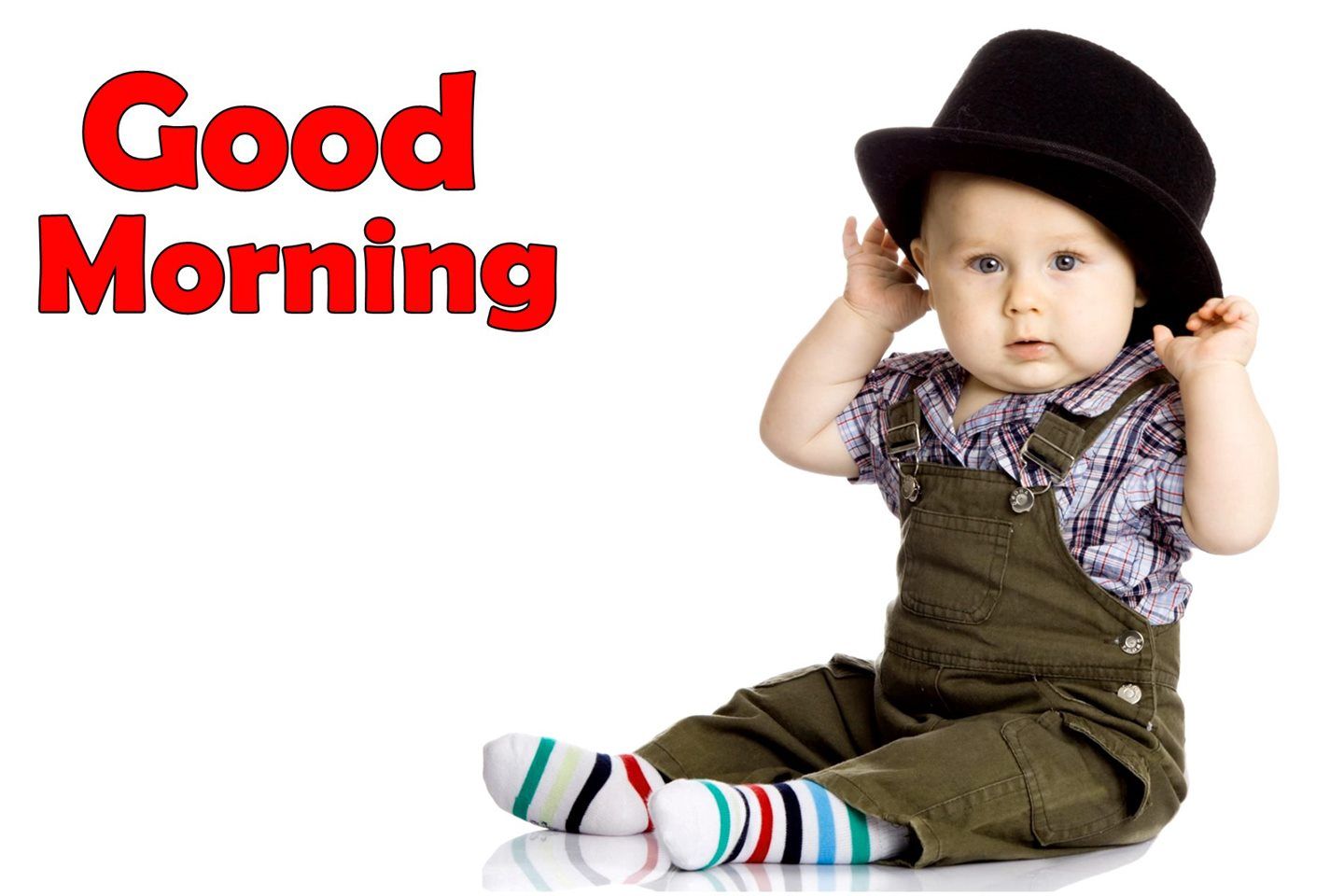 Good Morning Cute Baby Wearing Hat Hd Wallpapers.