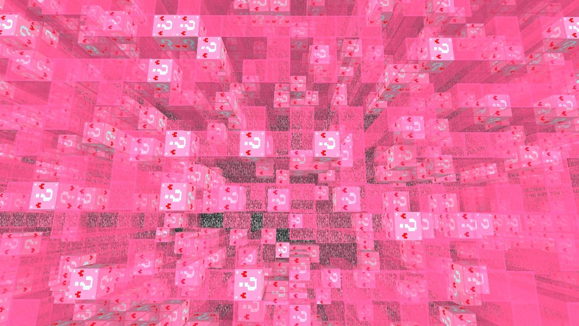 Minecraft Pink Lucky Blocks Mod For Breast Cancer Charity HD Background Wallpaper Amazing Cool Tablet Smart Phone 4k High Definition 1920x1080