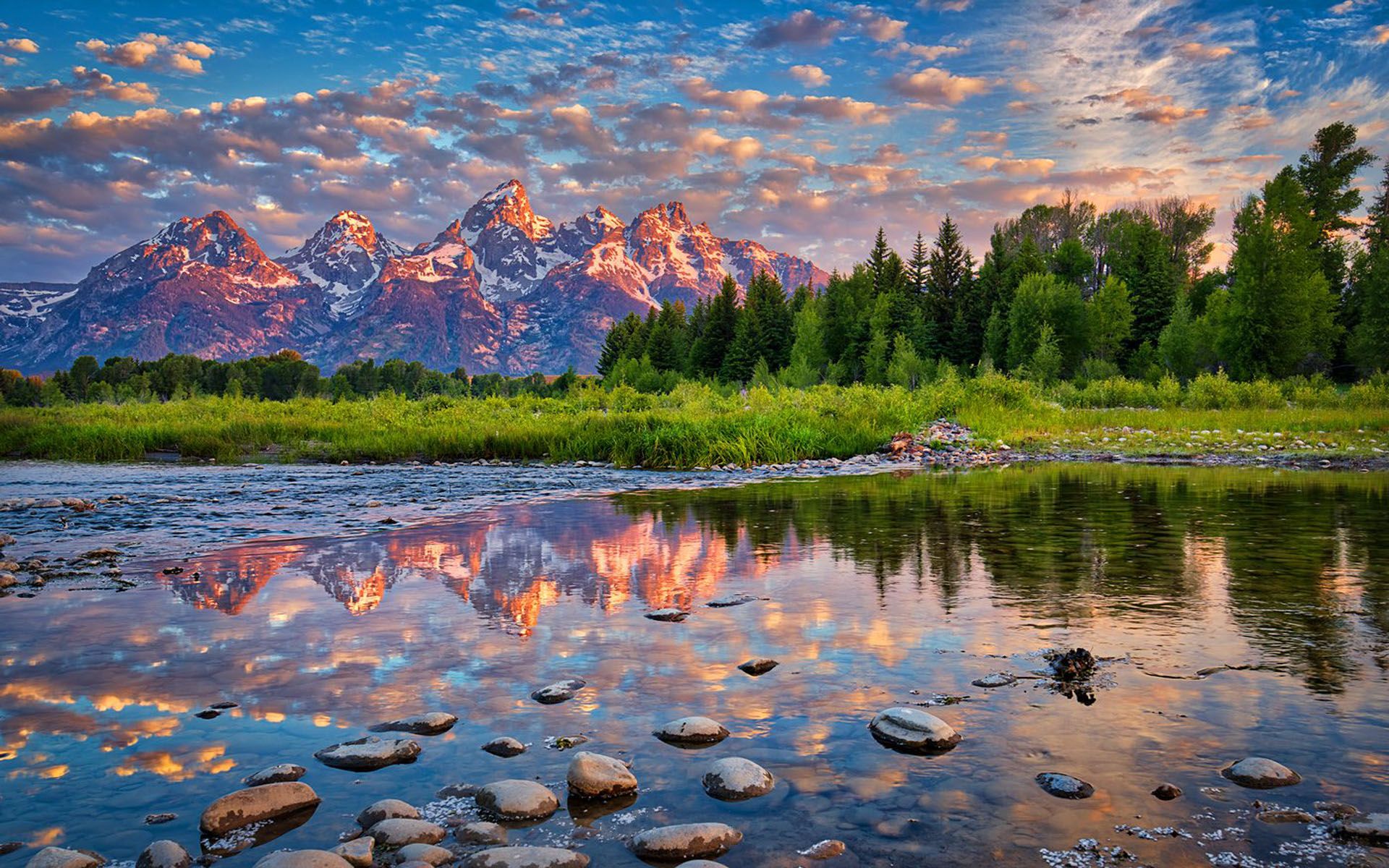 Spring In National Park Grand Teton Wyoming United States Of America Photo Landscape HD Wallpaper For Desktop Laptop And Mobile Phones, Wallpaper13.com