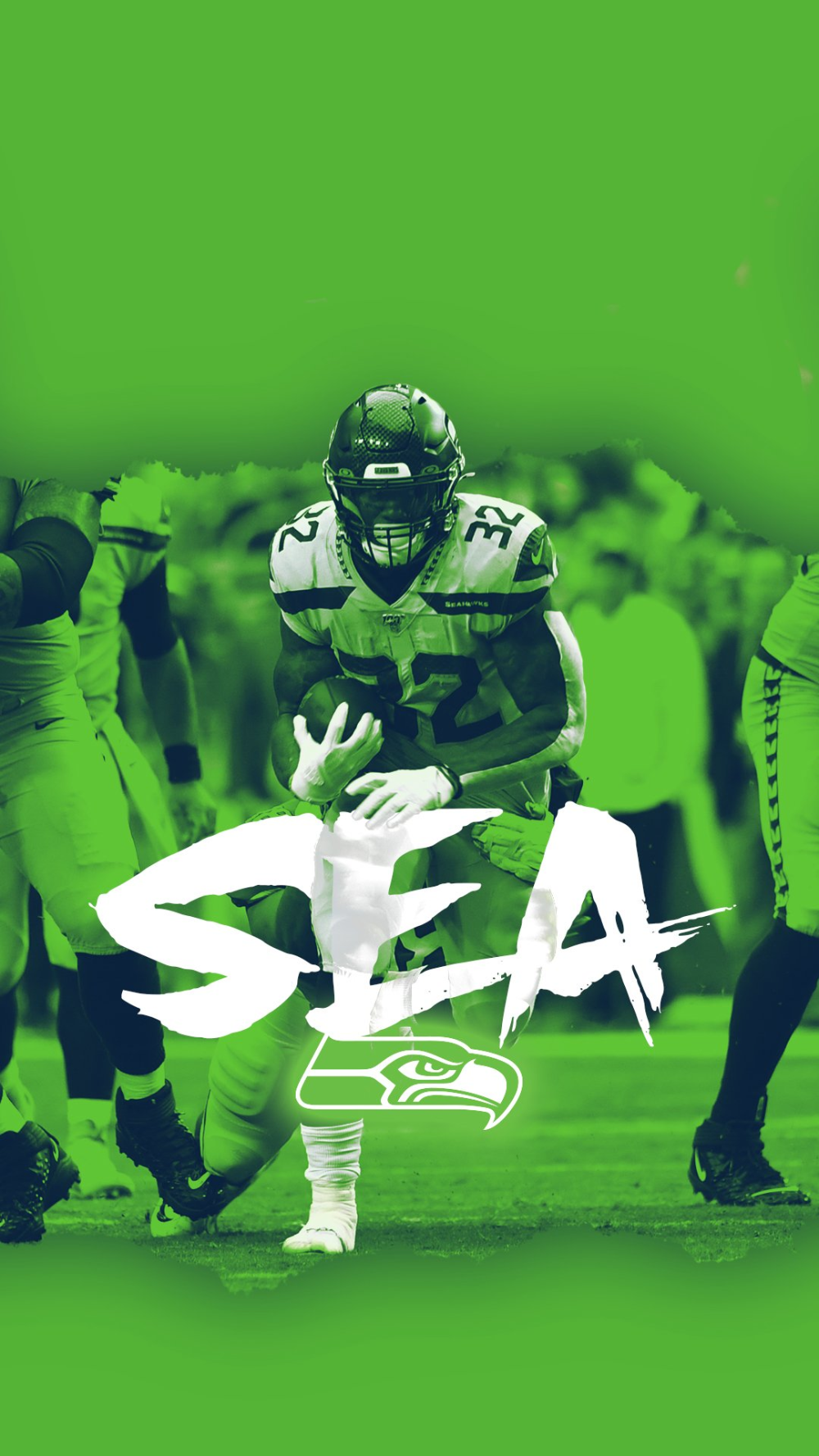 Download Seahawks Chris Carson Wallpaper