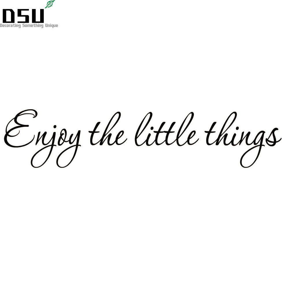 English Famous Quote Enjoy The Little Things Vinyl Wall Decal Family Room Quotes Sayings Stickers Wall Decor 58X12CM. Wallpaper