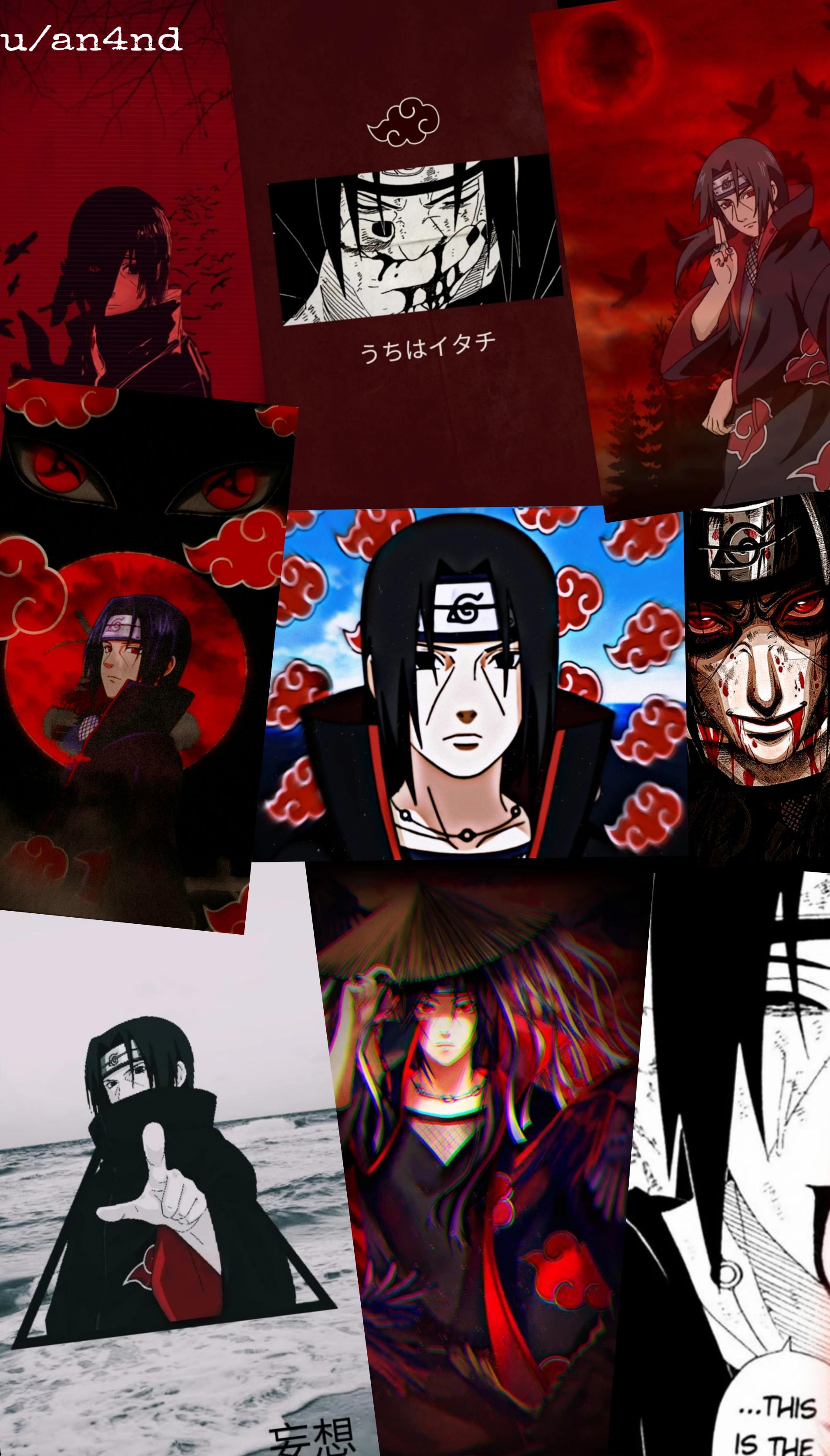 itachi collage wallpaper(the source of pis used in this collage:)