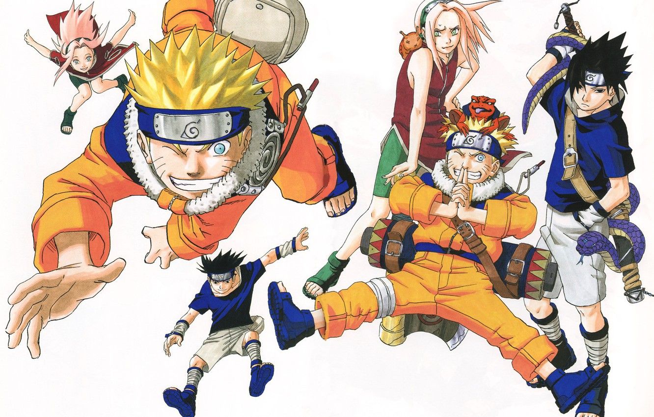Wallpaper collage, Naruto, Naruto, Sasuke Uchiha, Sakura Haruno, Uzumaki Naruto image for desktop, section сёнэн