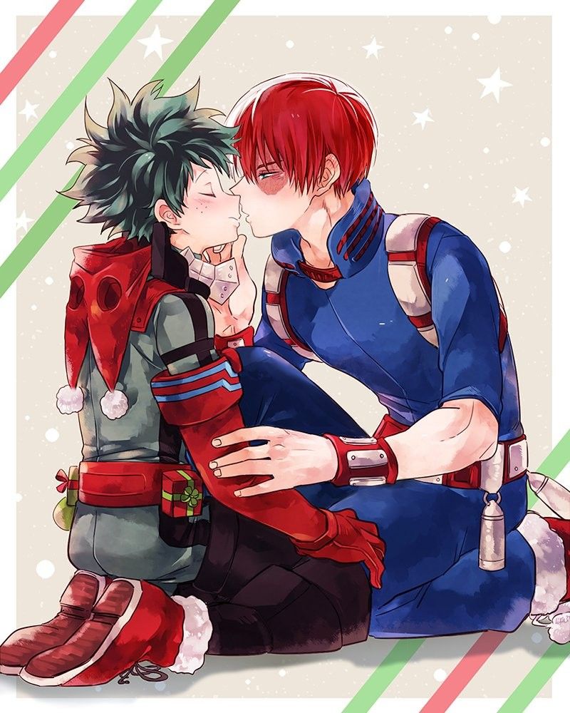 Deku x todoroki kiss
