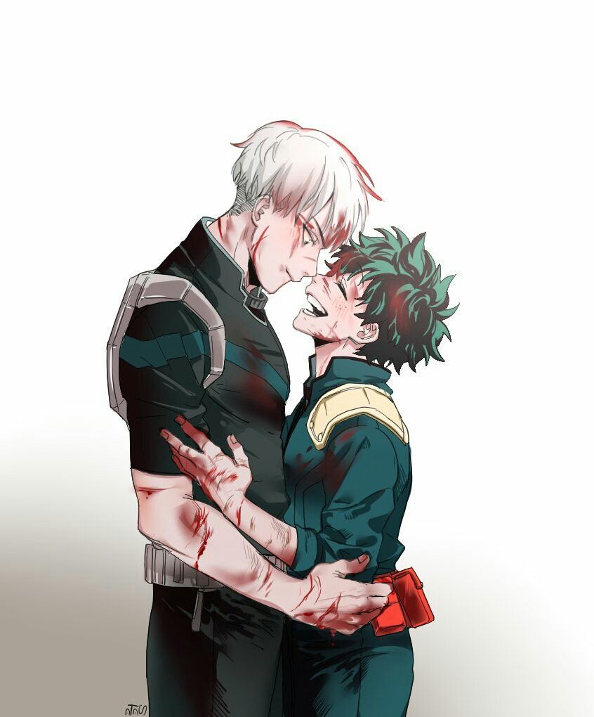 Todoroki X Deku X Bakugou Kissing