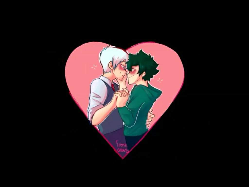 DEKU X TODOROKI in a heart. My Hero Academia Amino
