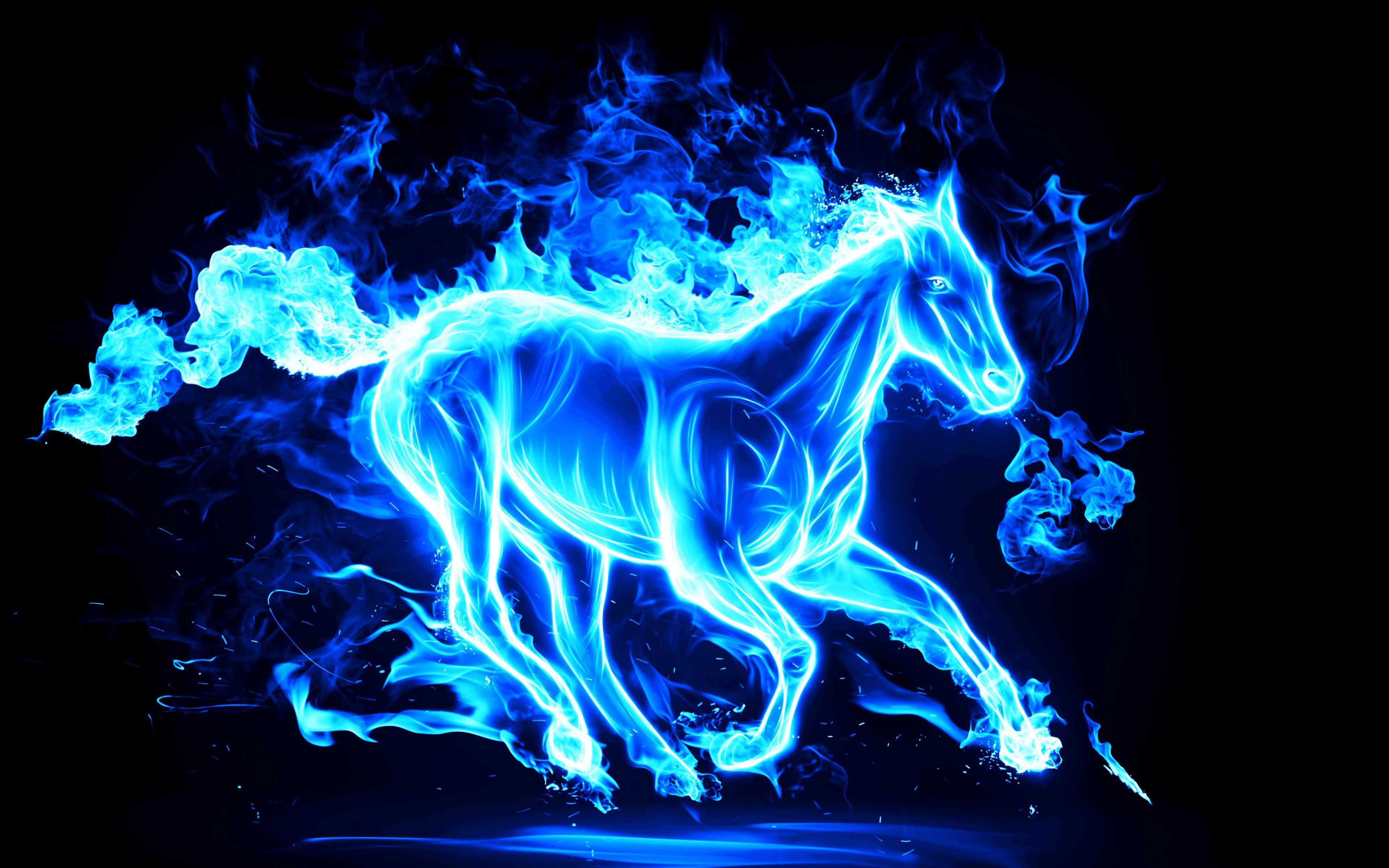 Neon Horse Background