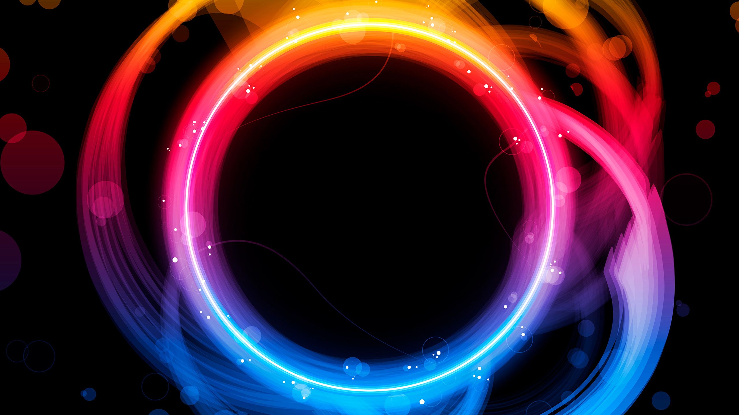 Abstract Colorful Rings Wallpaper