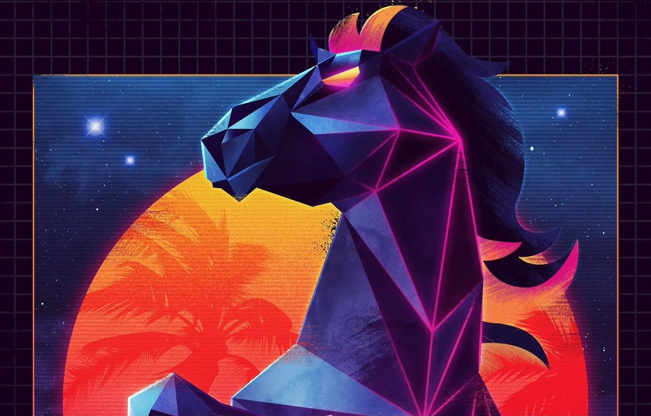 Neon Cool Horse Wallpaper Wallpaper Gallery