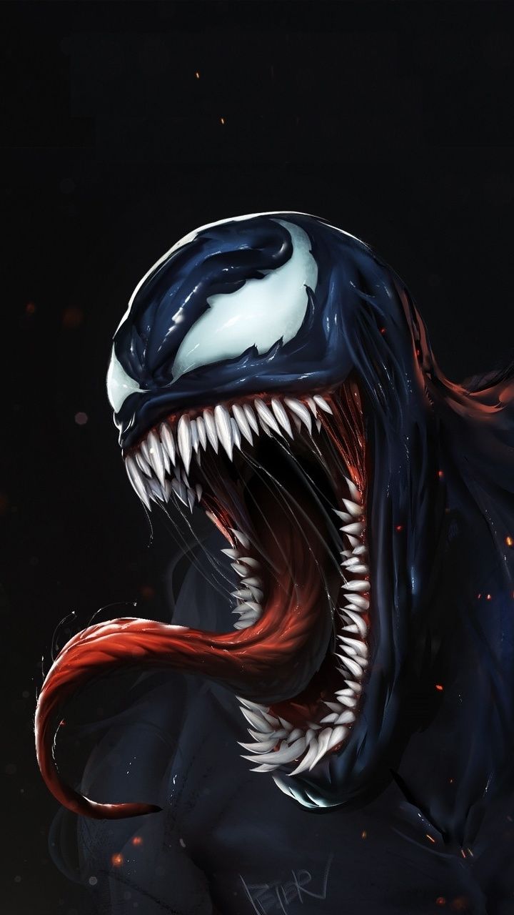 Angry venom, dark, artwork, 720x1280 wallpaper. Venom comics, Venom picture, Marvel comics wallpaper
