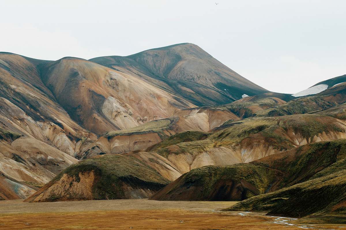 Desktop Wallpaper Green And Brown Mountain Under White Sky Photo During Daytime Desktop Background Image Free Photo