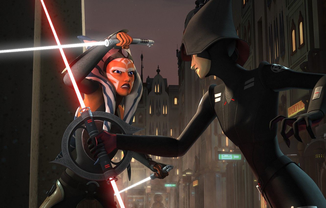 Wallpaper animated series, Star Wars Rebels, Star wars Rebels, Ahsoka, The Inquisitor 7th sister image for desktop, section фильмы