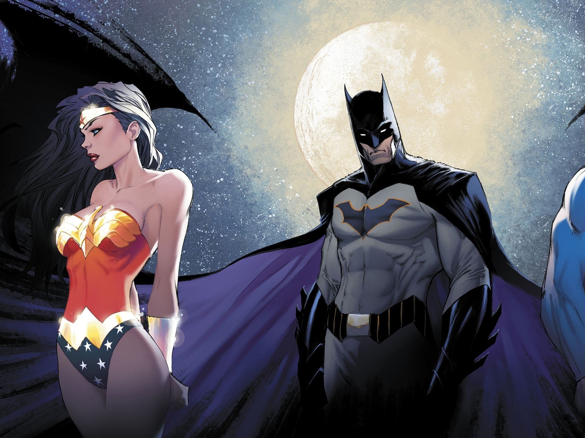 Wallpaper Wonder Woman, Batman, Superman, DC Comics, superhero 2560x1440 QHD Picture, Image