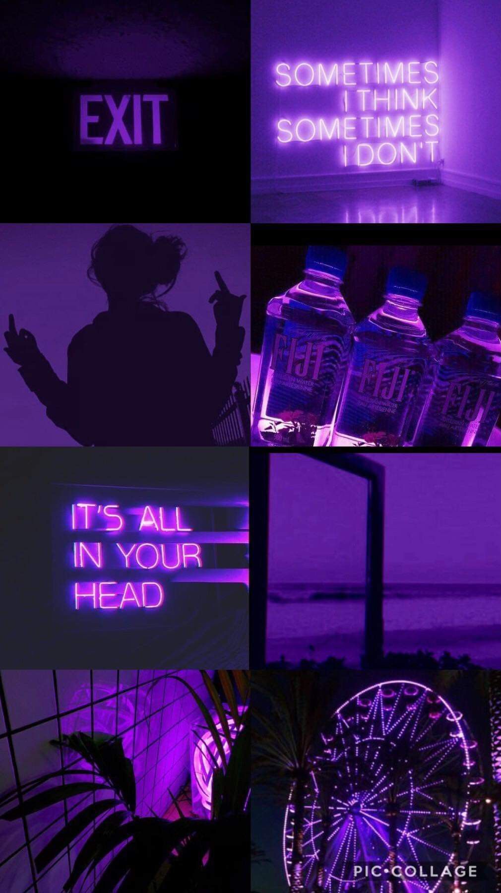 aesthetic #neon #purple #edit #collage #inspiration. Purple aesthetic, Purple wallpaper, Aesthetic wallpaper
