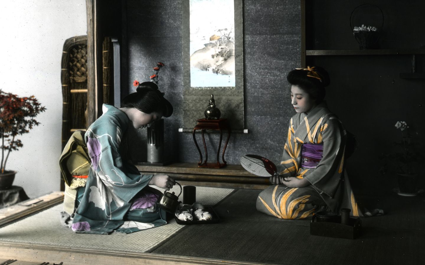 Japanese Japanese clothes Rio Ogawa tea wallpaper / Wallbase.cc. Japanese tea ceremony, Tea ceremony, Traditional japanese art