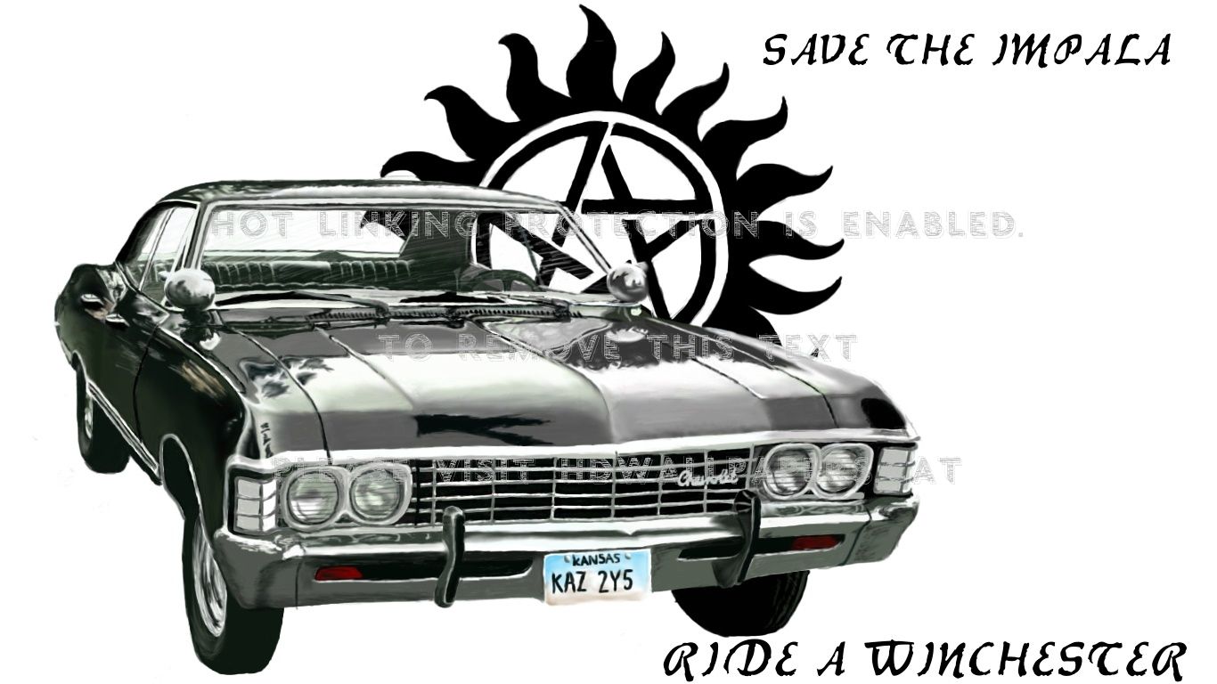 Save The Impala Ride Winchester Wallpaper